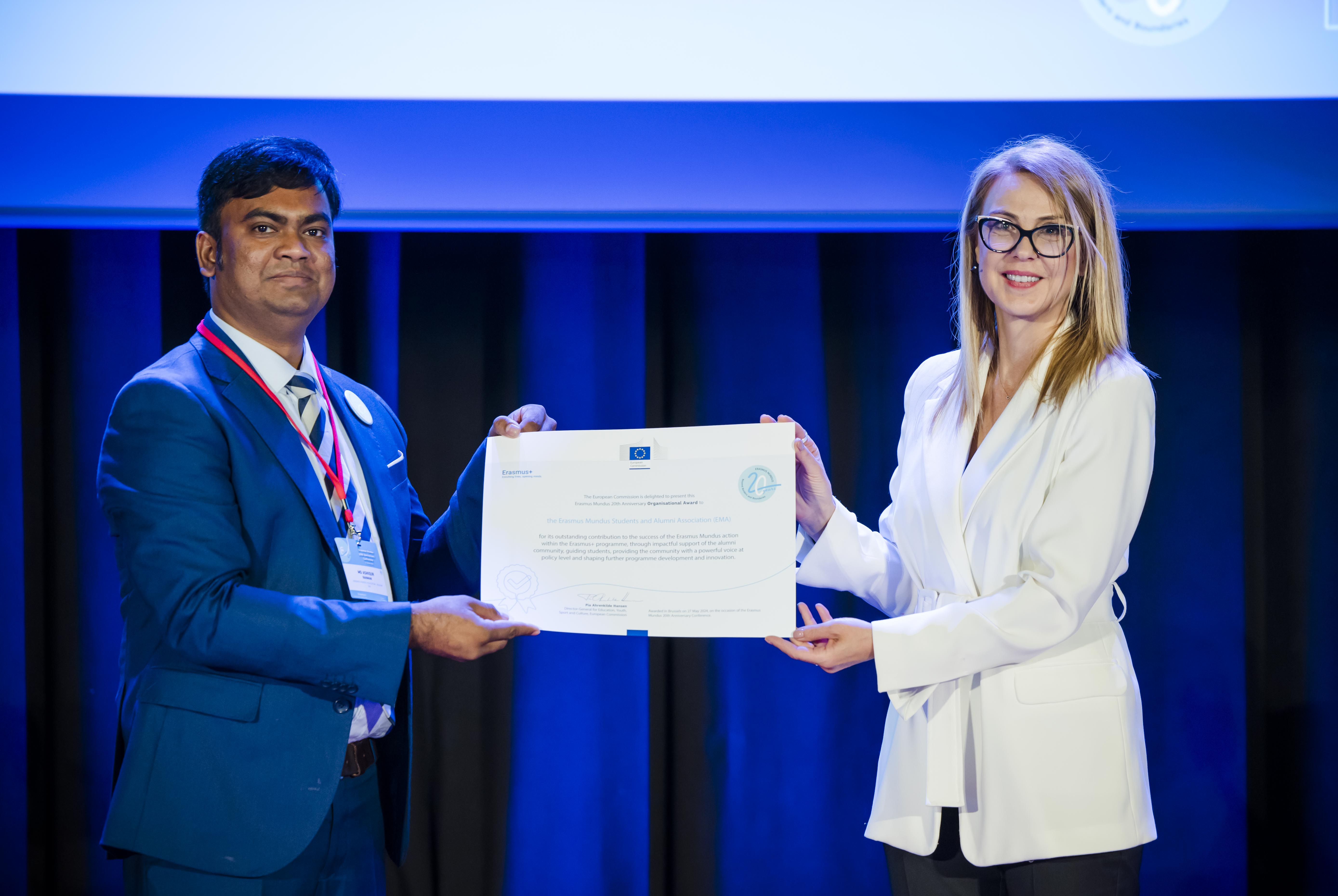 Award to EMA by the European Commission